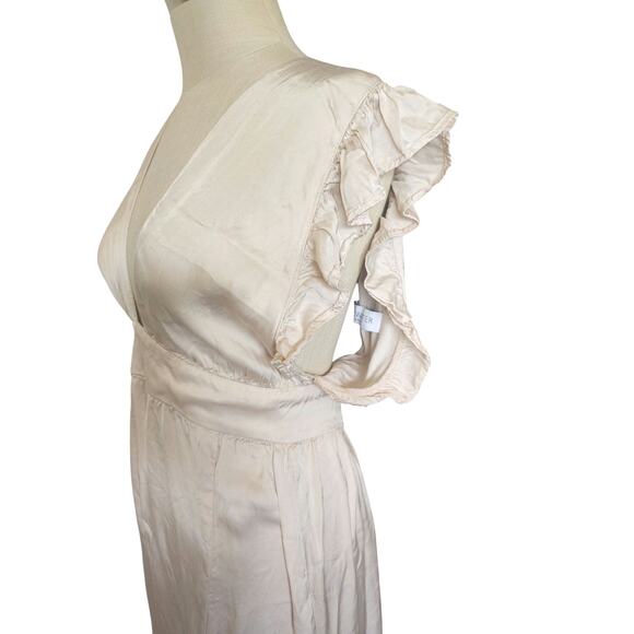 Stillwater Silk Dress Ecru Women's Size Large - Picture 5 of 7